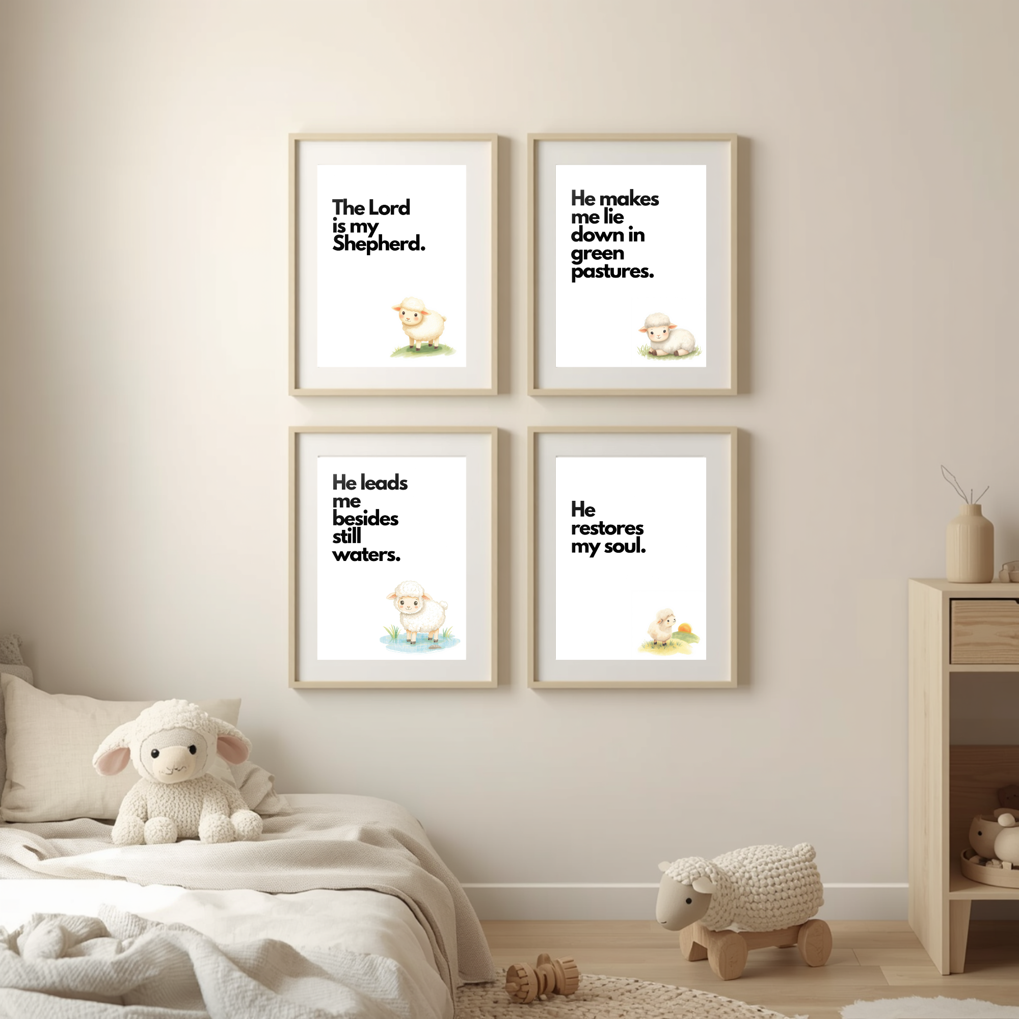 Psalm 23 Print Set – The Little Lamb Collection