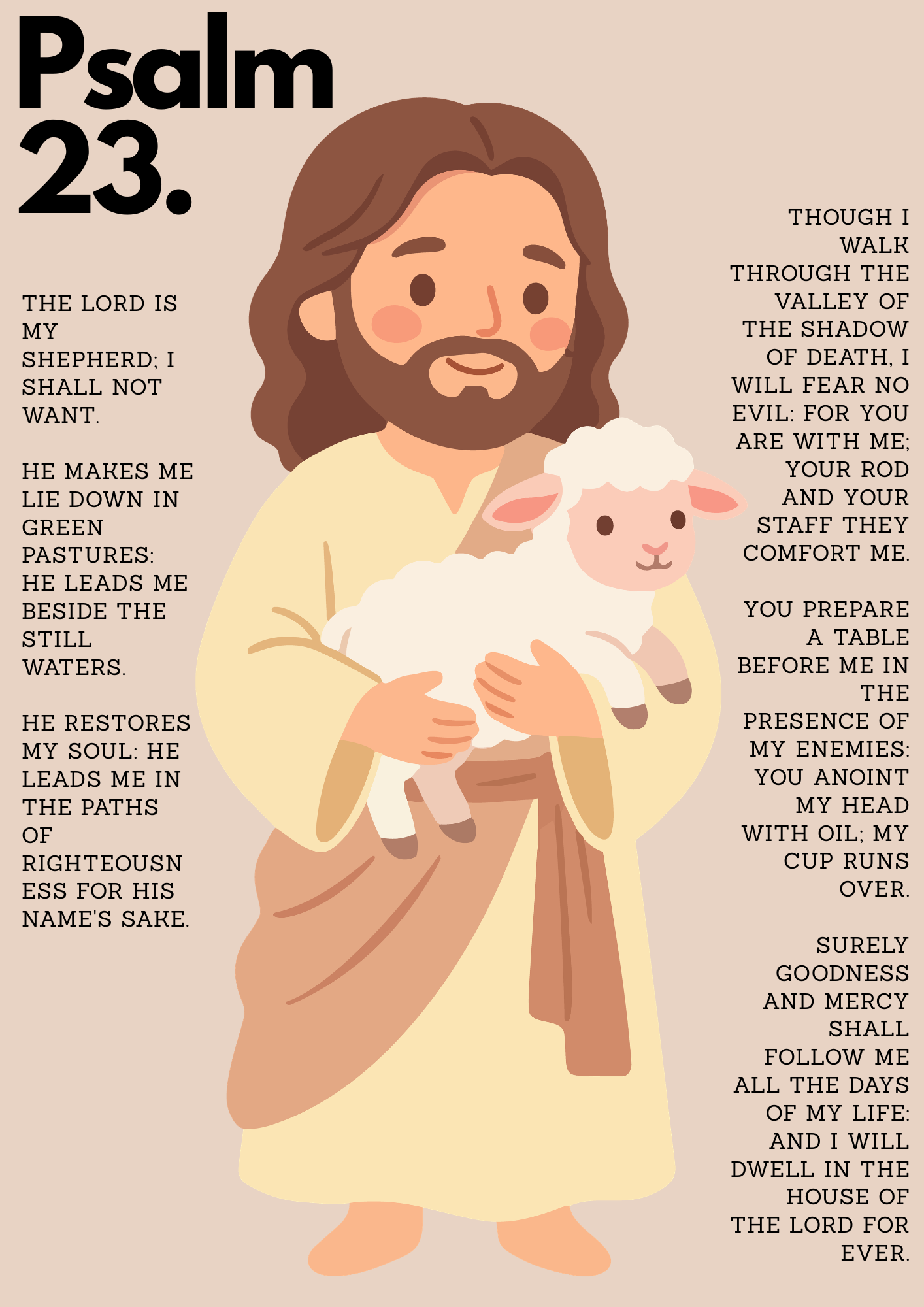 Psalm 23 Print – The Lord is My Shepherd
